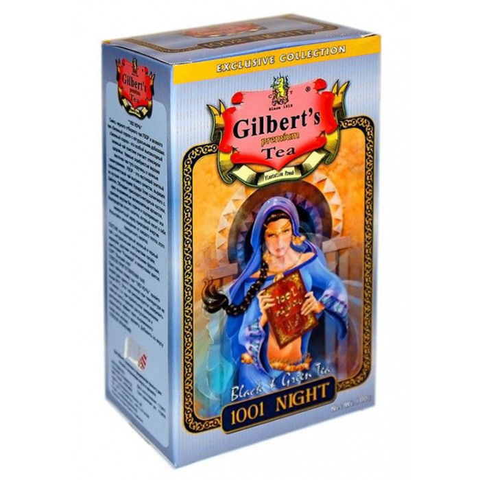 Чорний+Зелений чай 100г GILBERT ' S 1001 NIGHTS