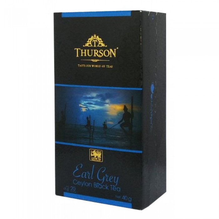 Чай чорний Thurson Earle Grey 20 пакетів по 2 грами Чай чорний Thurson Earle Grey 20 пакетів по 2 грами